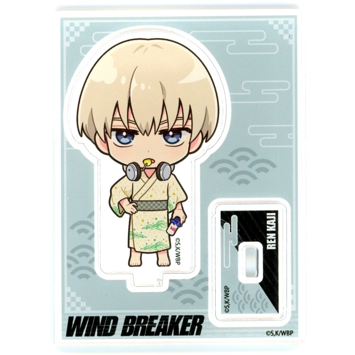 Ren Kaji Wind Breaker x Gokurakuyu RAKU SPA Tour Bath Ver. Trading Mini Acrylic Stand [USED]