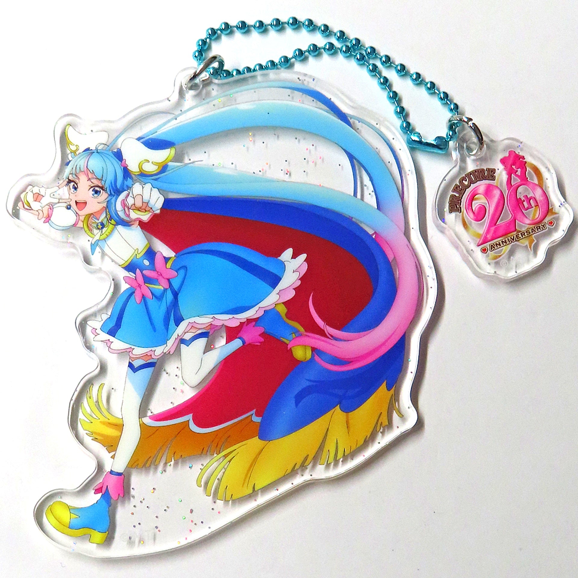 Cure Sky 74. Precure Series 20th Anniversary Glitter Acrylic Keychain Pretty Store Limited [USED]
