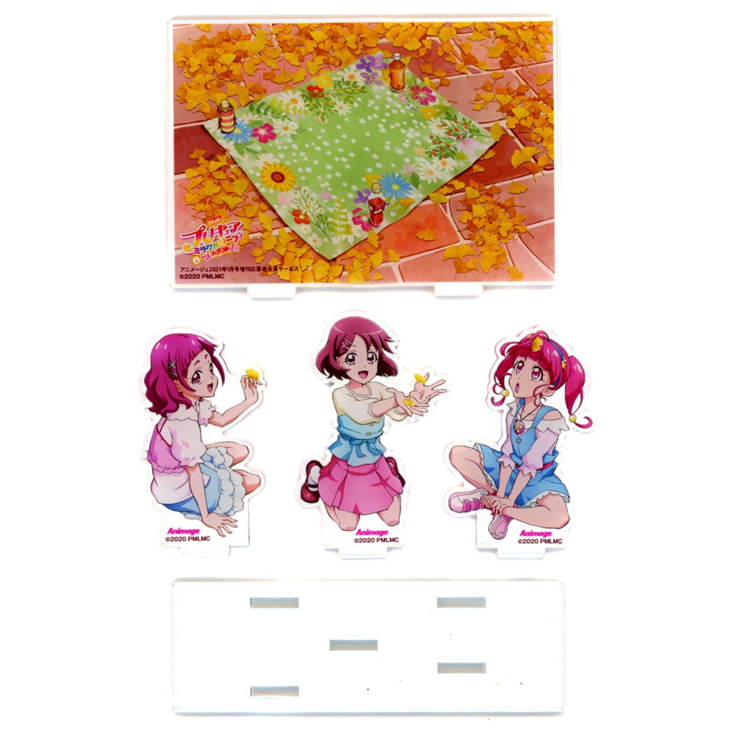 Nodoka Hanadera & Hikaru Hoshina & Hana Nono Movie Precure Miracle Leap A Wonderful Day with Everyone Animage January 2021 Special Issue All Applicants Service Diorama Acrylic Stand [USED]