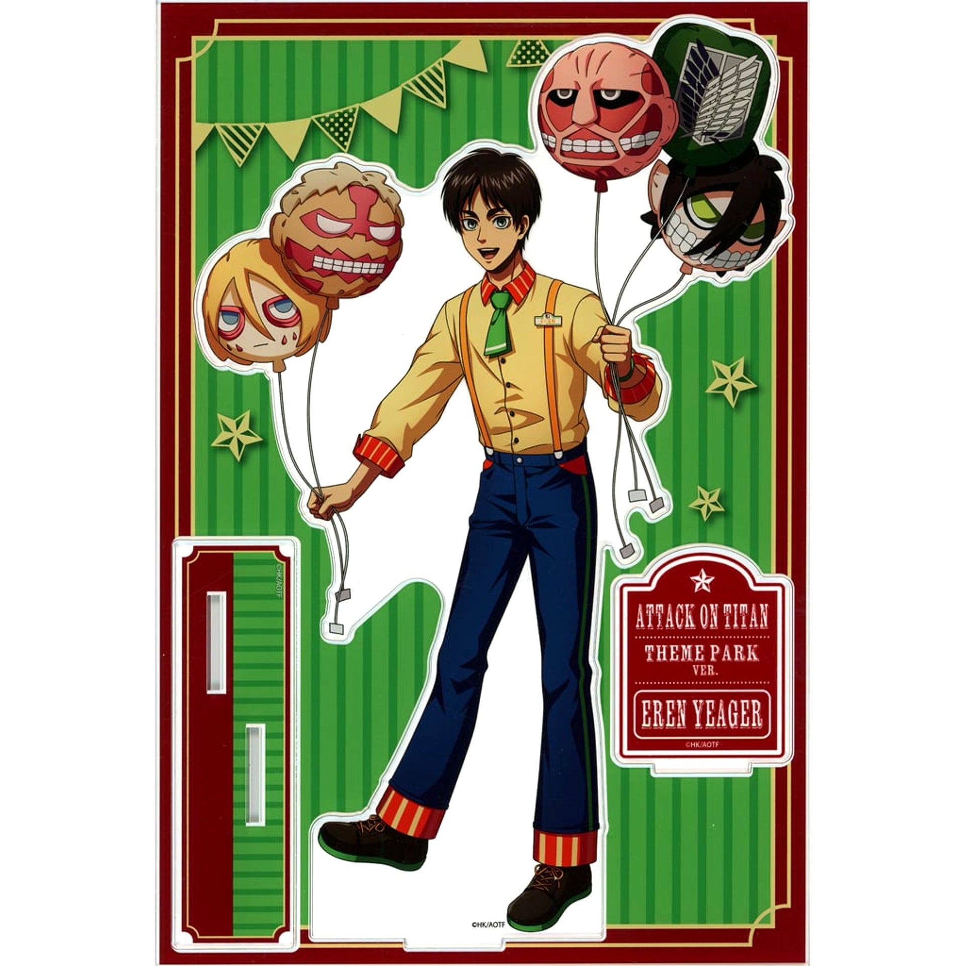 Eren Yeager Theme Park Style MEGA Acrylic Stand Attack on Titan [USED]