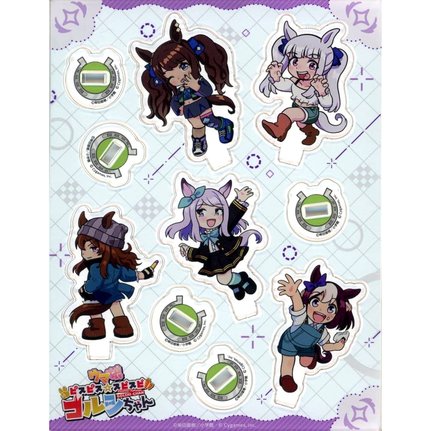 Uma Musume Pispis Spispis Golshi-chan Comic Volume 2 Special Edition Included Bonus Single Item Group Acrylic Stand 5 Types Set [USED]