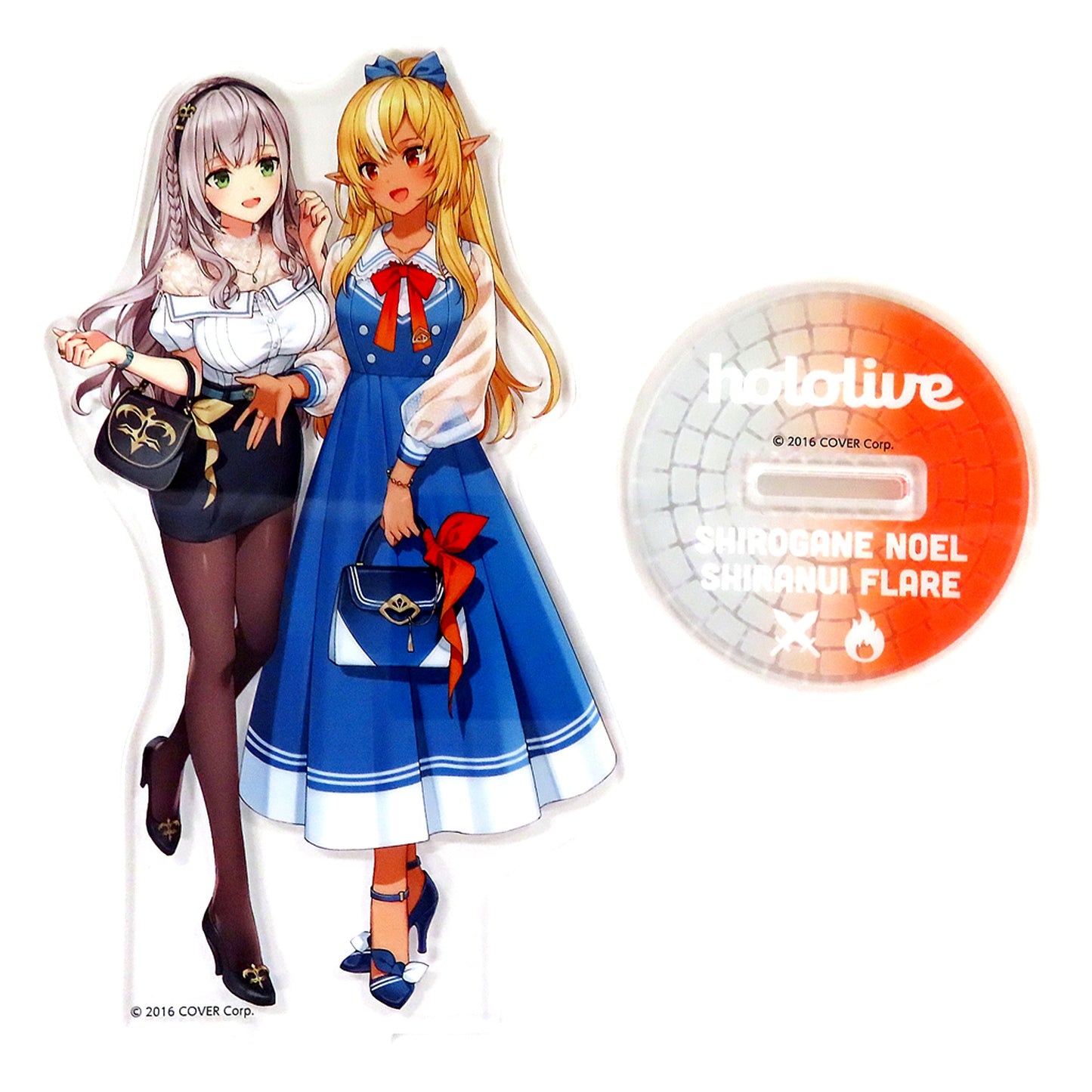 Shirogane Noel & Shiranui Flare Outing Ver. Virtual YouTuber Hololive Kuji Hololife! Repeat! Acrylic Stand Prize [USED]