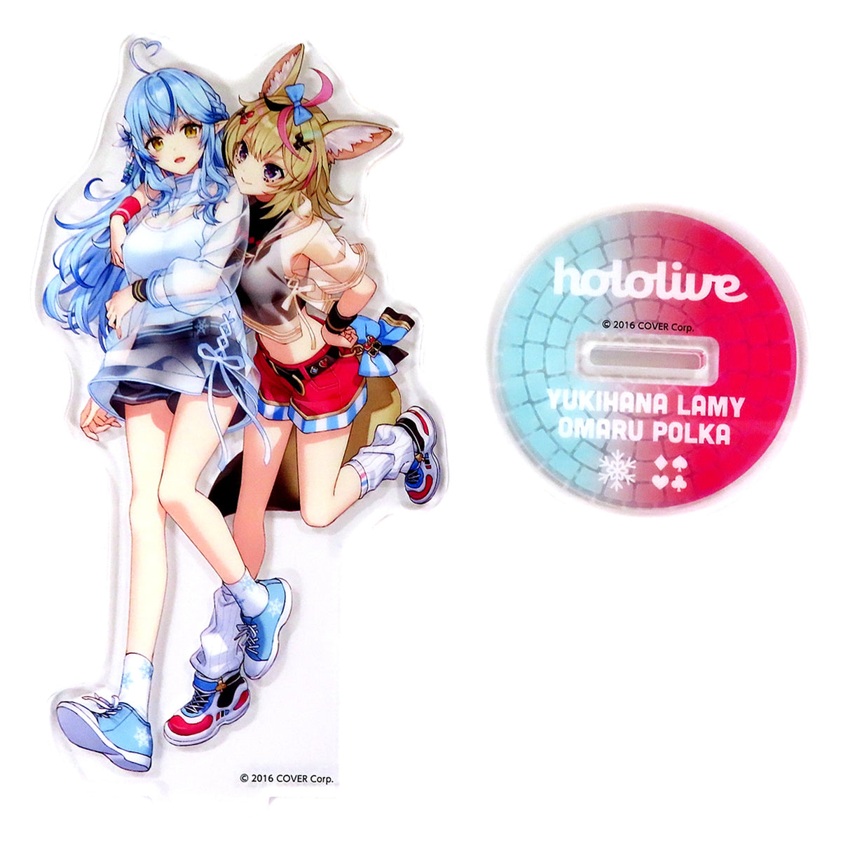 Yukihana Lamy & Omaru Polka Acrylic Stand Outing Ver. Virtual YouTuber Holo Live Hololive Lottery Holo Life Repeat Acrylic Stand Prize [USED]