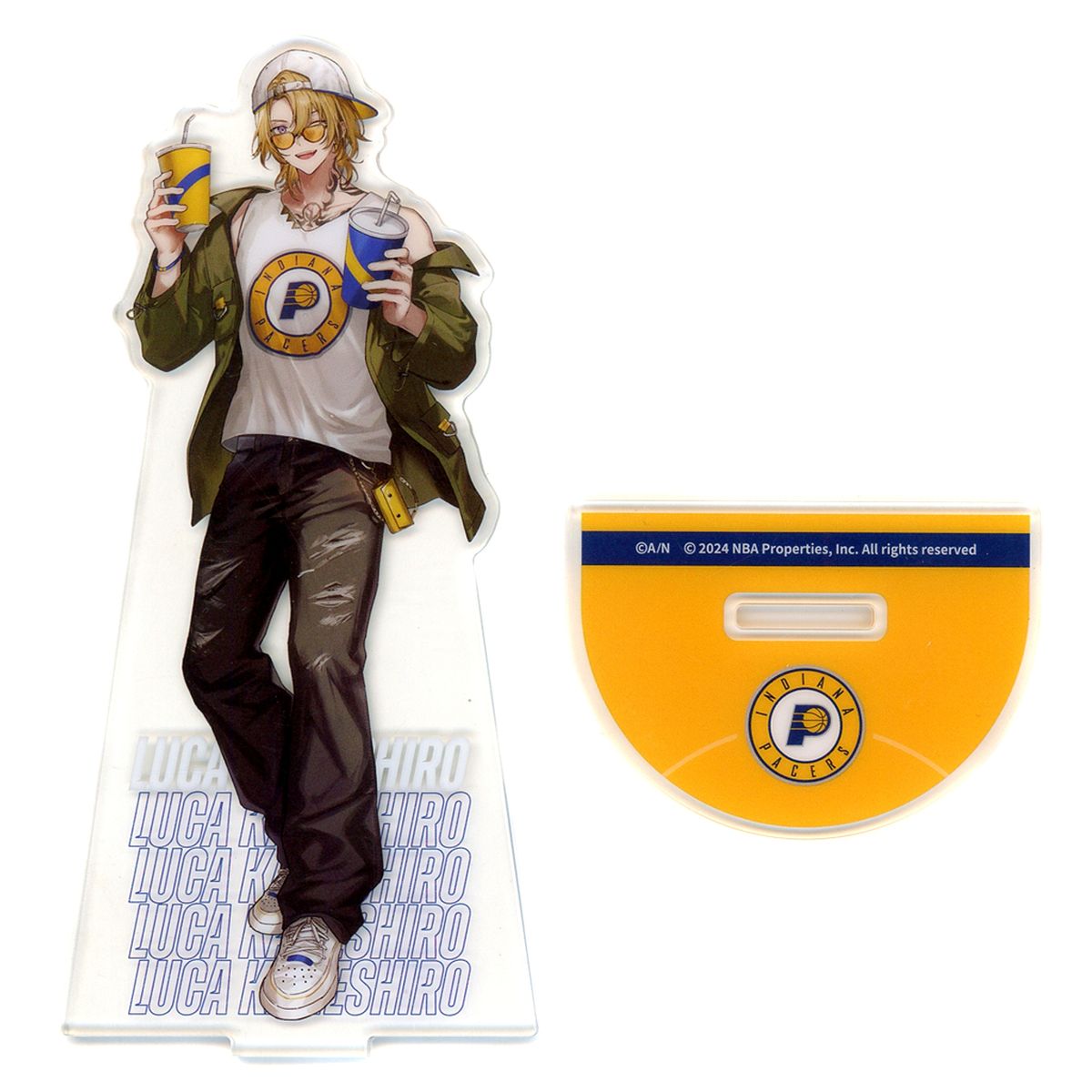 Luca Kaneshiro Indiana Pacers Acrylic Stand Rakuten Collection NBA x Virtual Youtuber NIJISANJI EN Nijisanji Vol. 1 Eastern B-5 Prize [USED]
