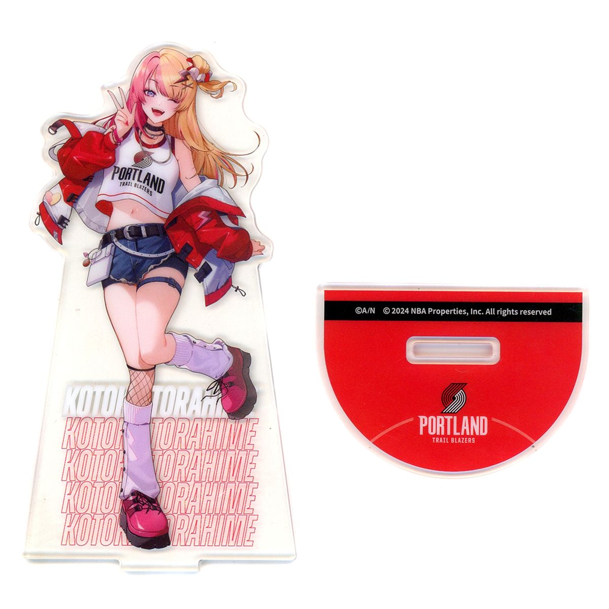 Kotoka Torahime Portland Trail Blazers Acrylic Stand Rakuten Collection NBA x Virtual Youtuber NIJISANJI EN Nijisanji Vol. 1 Western B-4 Prize [USED]