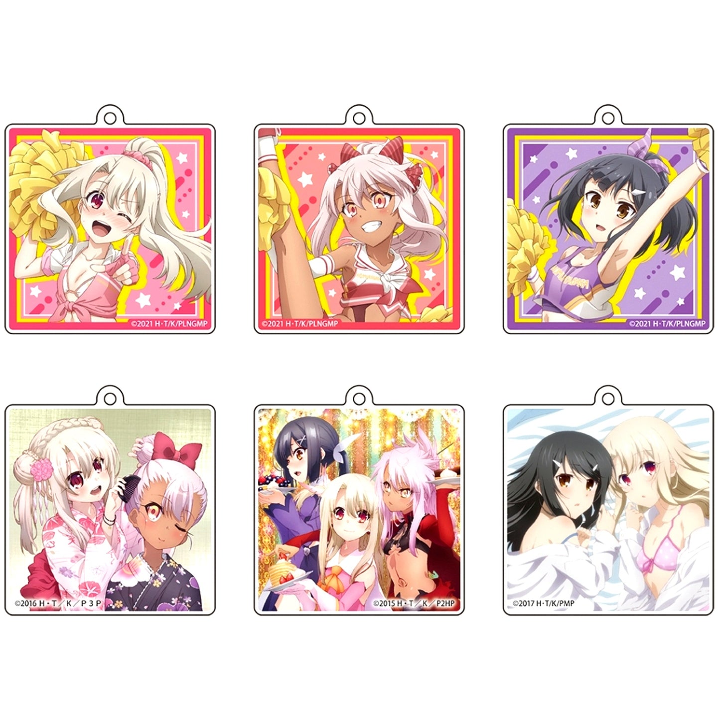 Set of 6 All Characters Fate/kaleid liner Prisma Illya Acrylic Keychain Collection [USED]