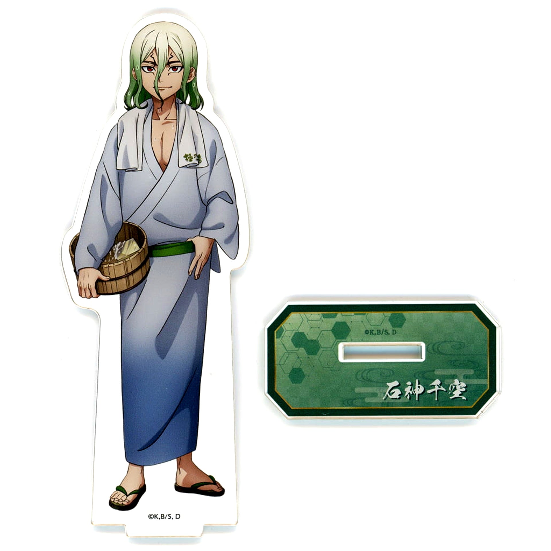 Senku Ishigami Dr.STONE x Gokurakuyu RAKU SPA SENTO WORLD Acrylic Stand Hot Spring Ver. [USED]