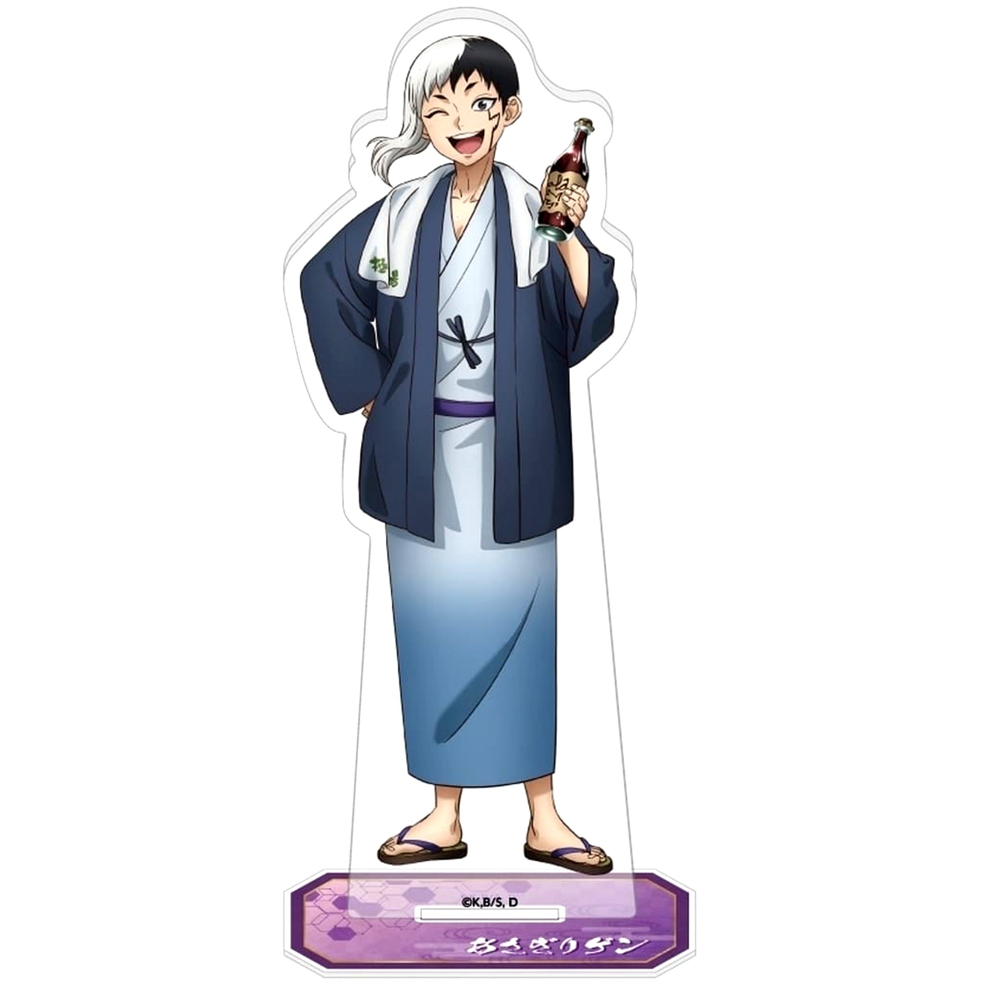 Gen Asagiri Dr.STONE x Gokurakuyu RAKU SPA SENTO WORLD Acrylic Stand Hot Spring Ver. [USED]