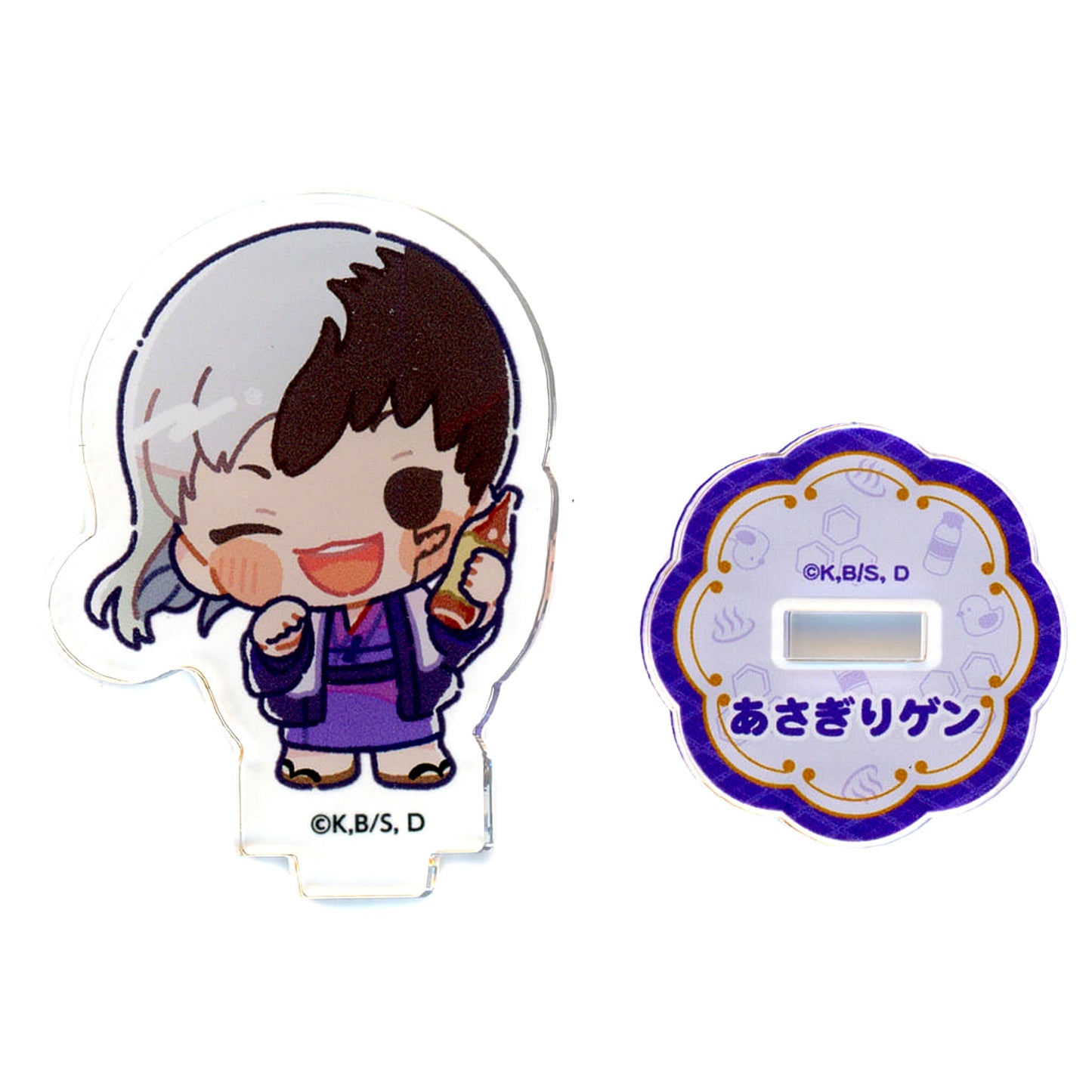 Gen Asagiri Dr.STONE x Gokurakuyu RAKU SPA SENTO WORLD Trading Mini Chara Acrylic Stand Hot Spring Ver. [USED]