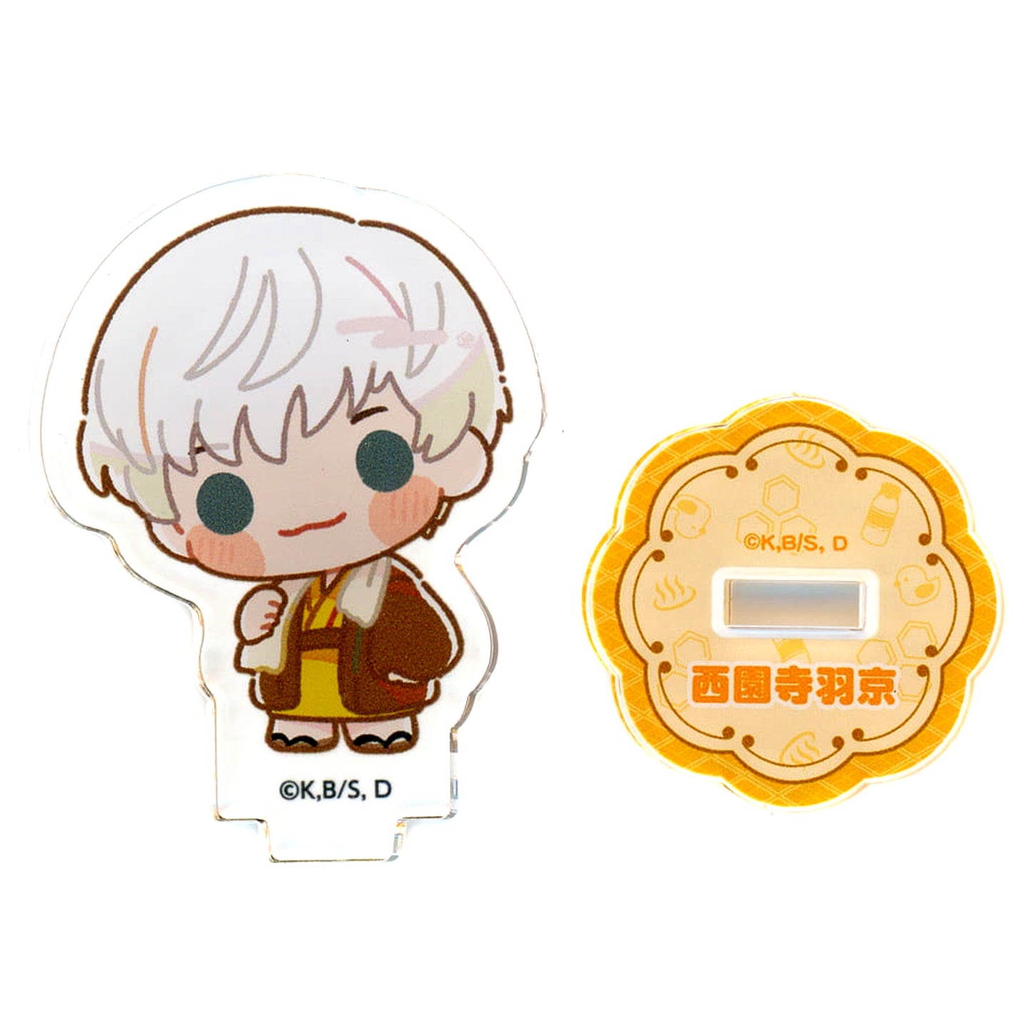 Ukyo Saionji Dr.STONE x Gokurakuyu RAKU SPA SENTO WORLD Trading Mini Chara Acrylic Stand Hot Spring Ver. [USED]