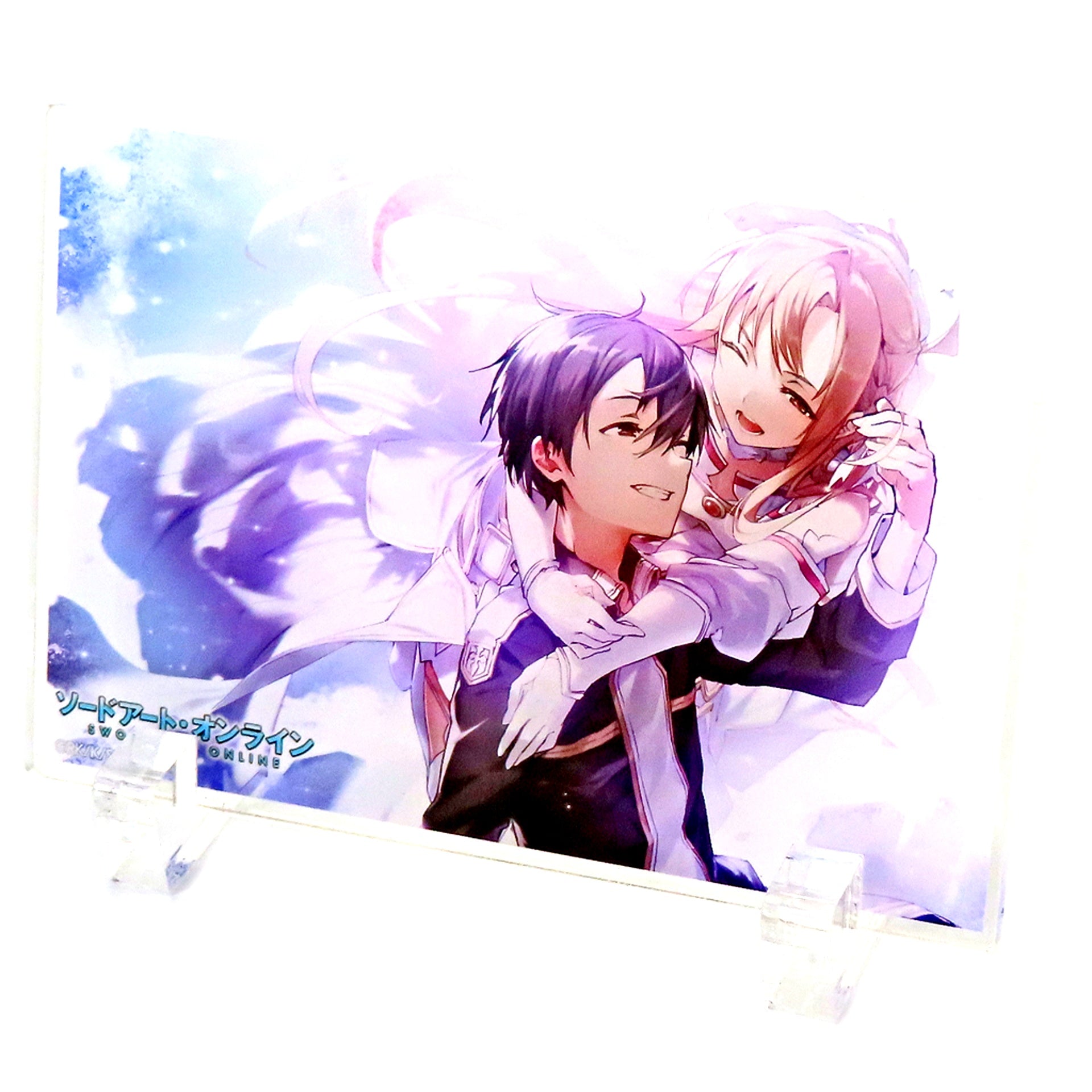 Kirito & Asuna B-9 Prize Acrylic Panel Kujibikido Sword Art Online 15th Anniversary Online Kuji [USED]
