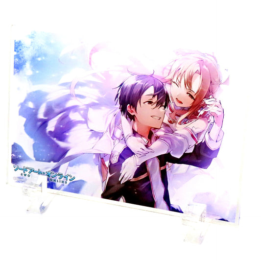 Kirito & Asuna B-9 Prize Acrylic Panel Kujibikido Sword Art Online 15th Anniversary Online Kuji [USED]
