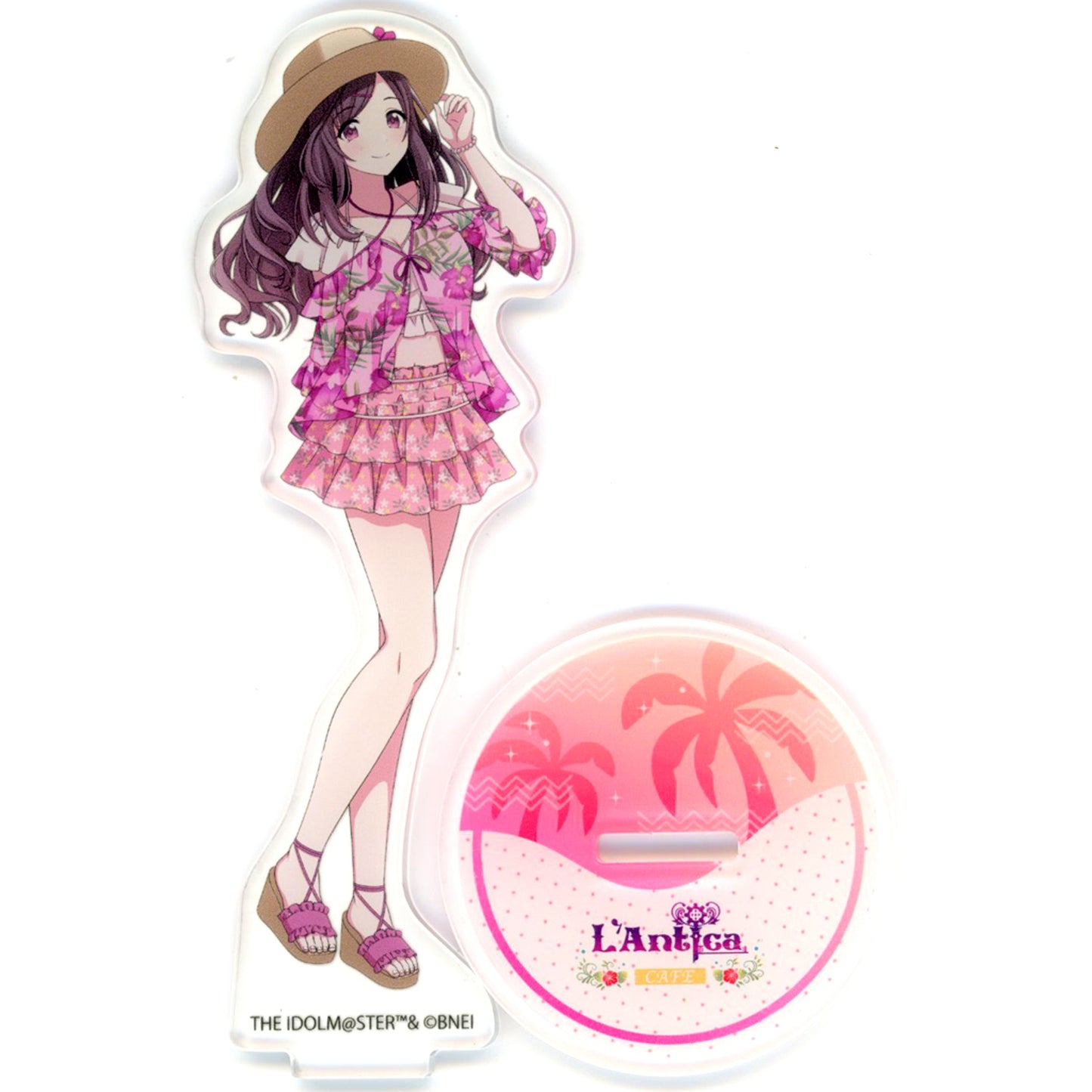 Kogane Tsukioka The Idolmaster Shiny Colors L'Antica Hawaiian CAFE Acrylic Stand [USED]
