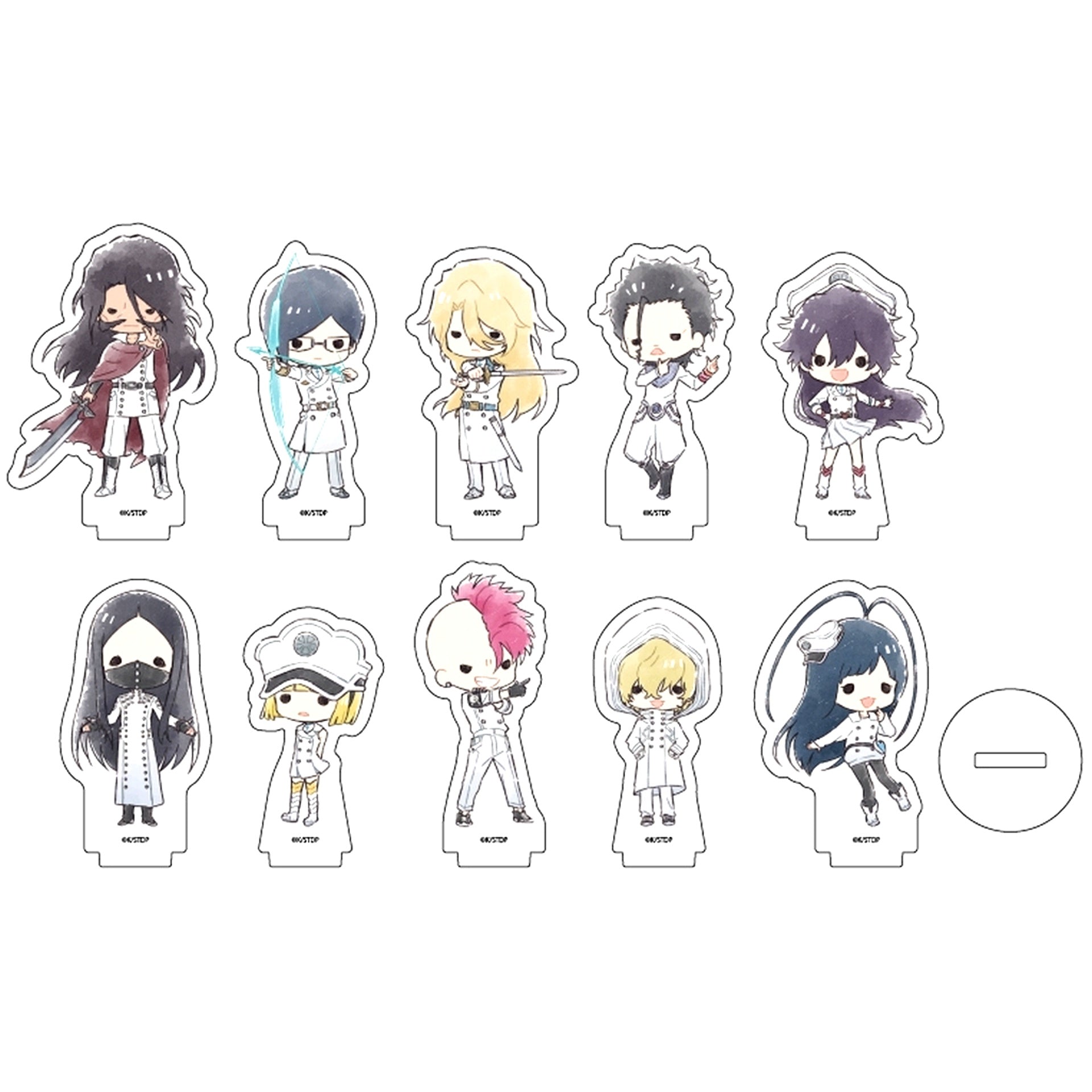 Set of 10 BLEACH Thousand-Year Blood War Acrylic Petit Stand 07. GraffArt Illustration [USED]