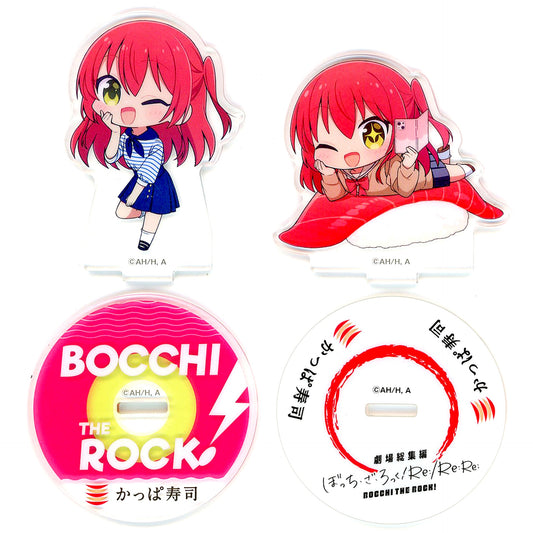 Set of 2 Ikuyo Kita Bocchi the Rock! Theatrical Compilation Re:/Re:Re: x Kappa Sushi Manpuku Set Order Bonus Mini Acrylic Stand [USED]