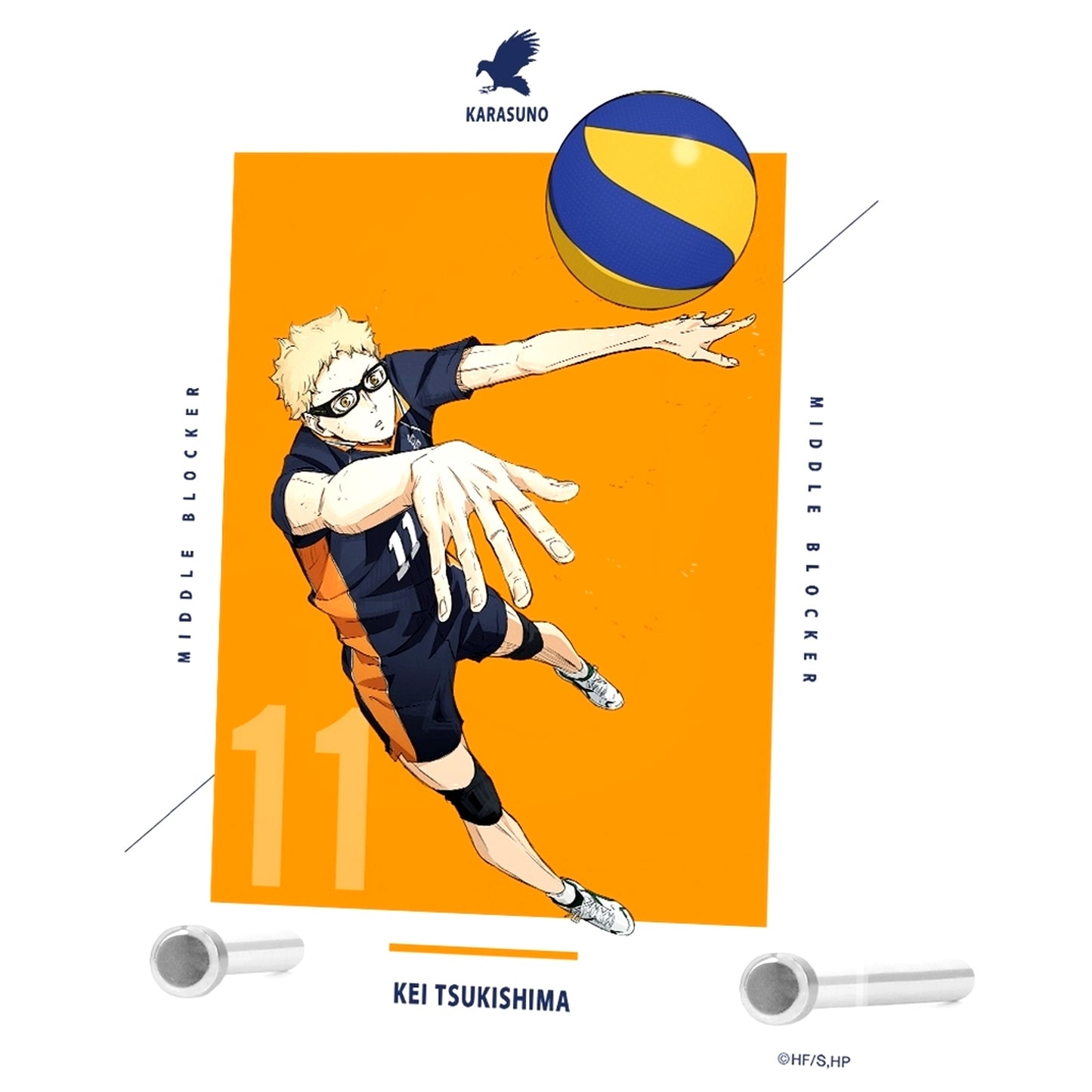 Kei Tsukishima A6 Acrylic Panel Haikyu!! The Movie The Dumpster Battle [USED]