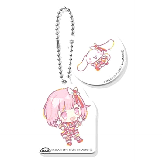Hatsune Miku: Colorful Stage! X Sanrio Characters Emu Otori Cinnamoroll Capsule Mini Character Double Acrylic Keychain Collection Vol.2 Acrylic Item [USED]