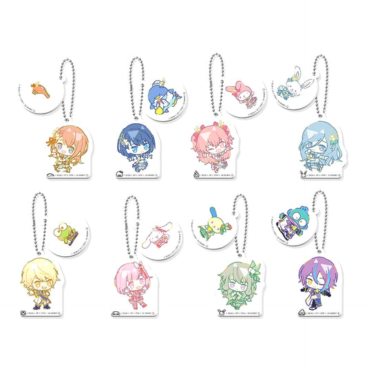 Set of 8 Project SEKAI Colorful Stage! feat. Hatsune Miku x Sanrio Characters Capsule Mini Char W Acrylic Keychain Collection Vol.2 [USED]