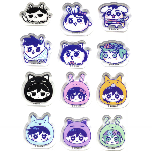 Set of 12 OMORI Tree Village Cafe Trading Acrylic Figure [USED]