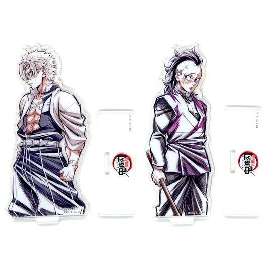 Set of 2 D Prize Demon Slayer: Kimetsu no Yaiba Hashira Training Arc Ep 5 Even if I Eat Demons Hashira Illustration WEBSHOP Kuji Acrylic Stand [USED]