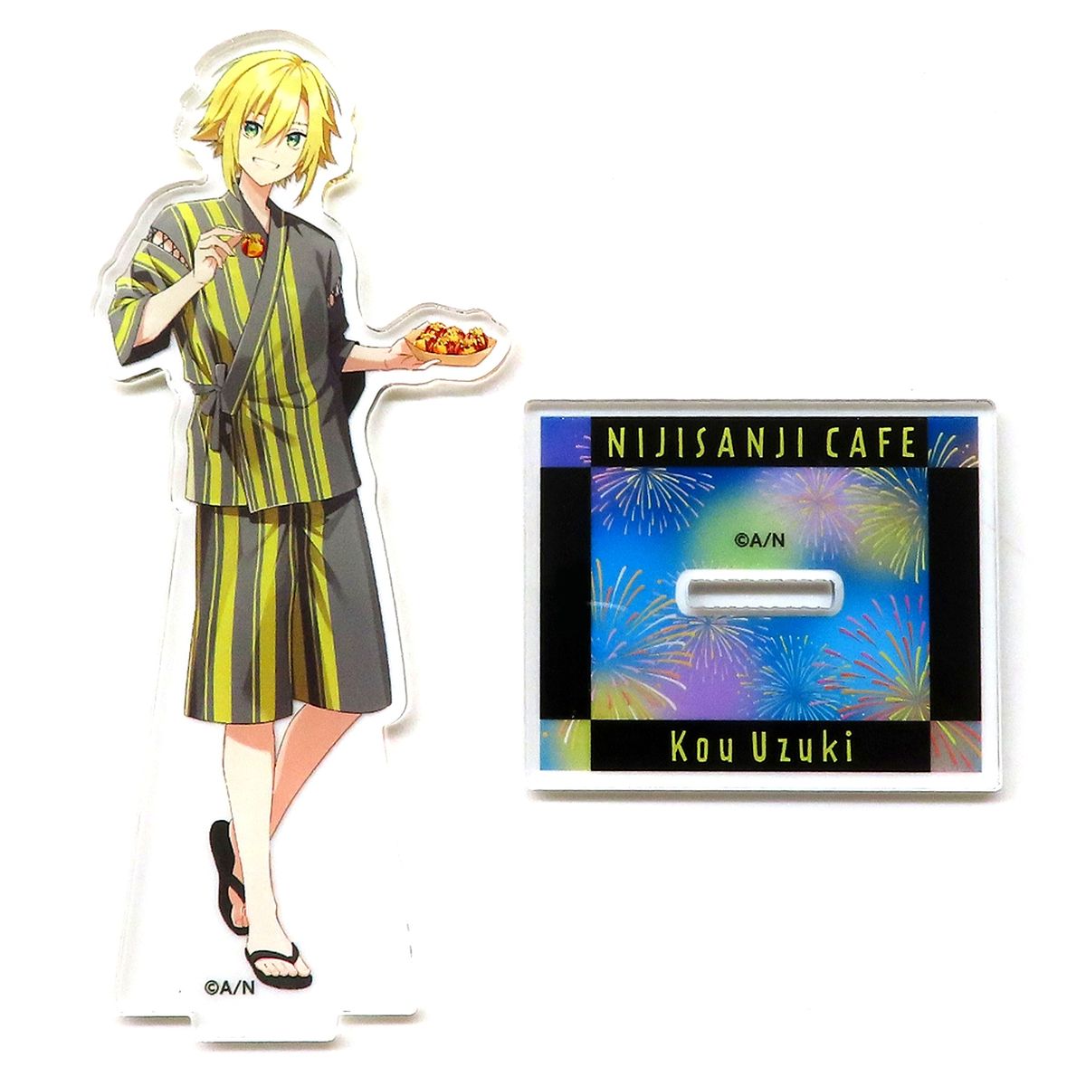 Uzuki Kou Life-Size Acrylic Stand Yukata Ver. Virtual YouTuber Nijisanji NIJISANJI CAFE in SWEETS PARADISE Vol. 9 [USED]