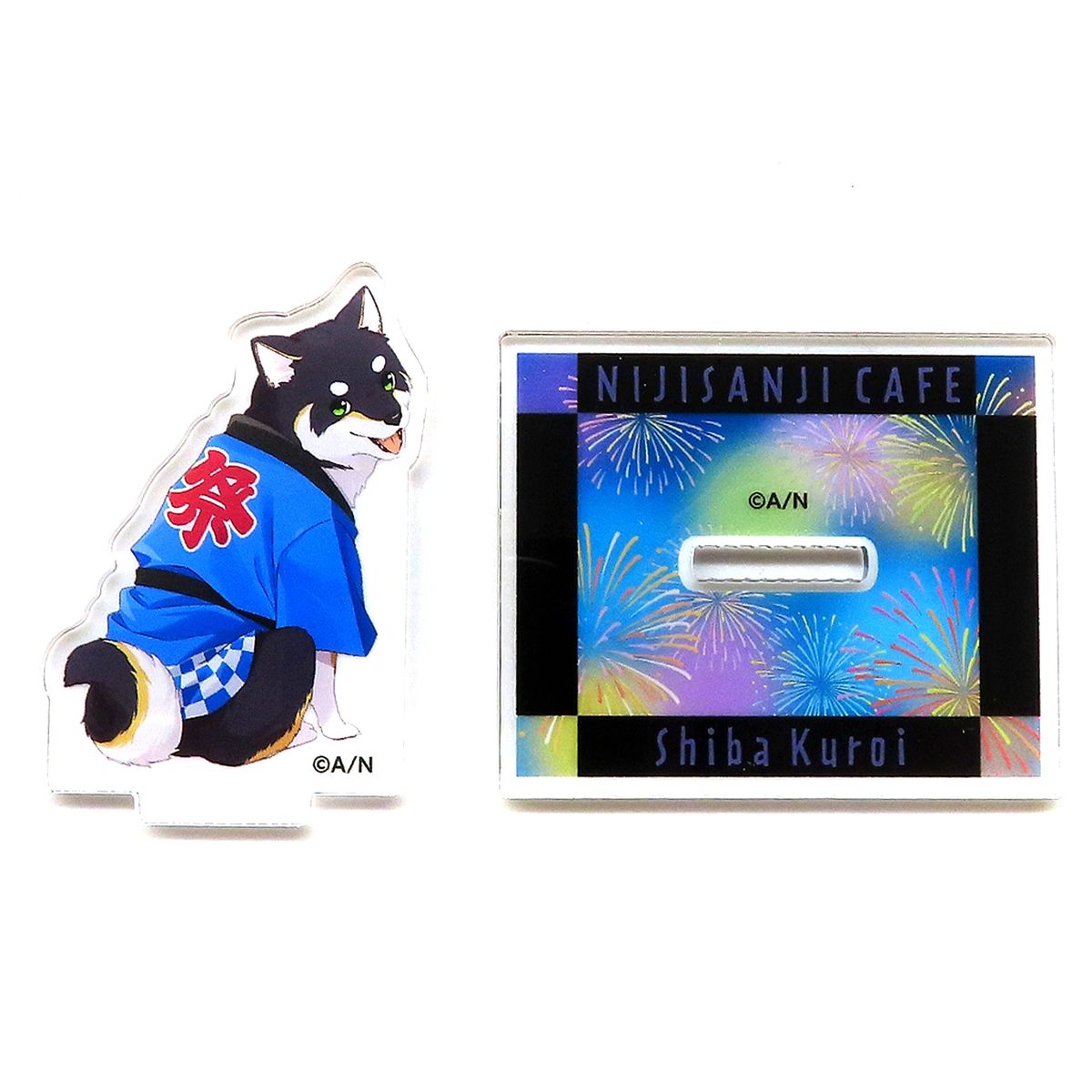 Kuroi Shiba Life-Size Acrylic Stand Yukata Ver. Virtual YouTuber Nijisanji NIJISANJI CAFE in SWEETS PARADISE Vol. 9 [USED]