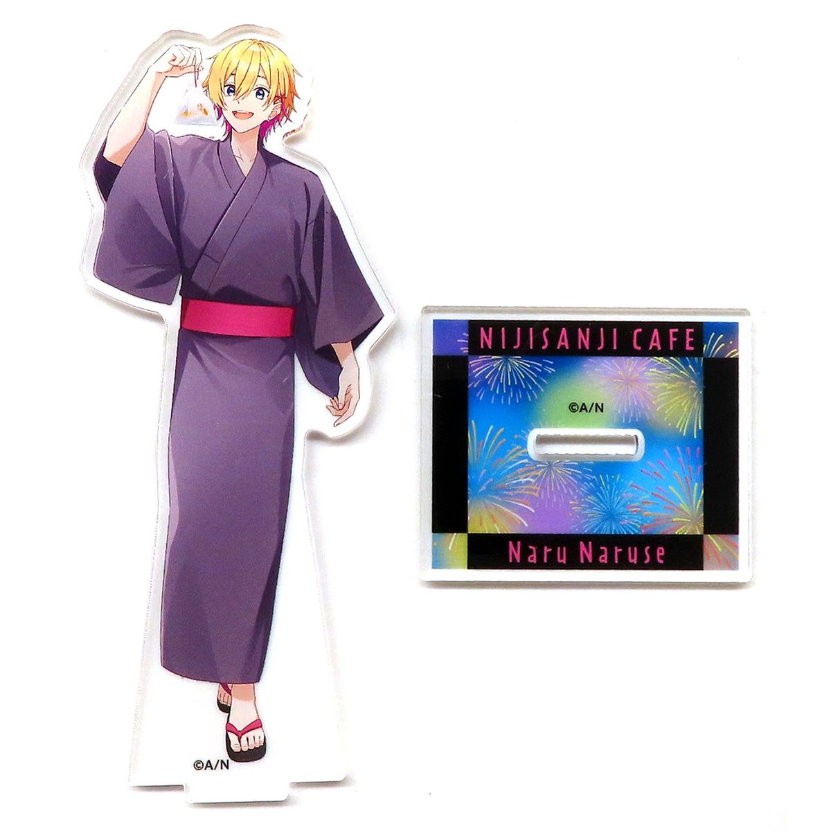 Naruse Naru Life-Size Acrylic Stand Yukata Ver. Virtual YouTuber Nijisanji NIJISANJI CAFE in SWEETS PARADISE Vol. 9 [USED]