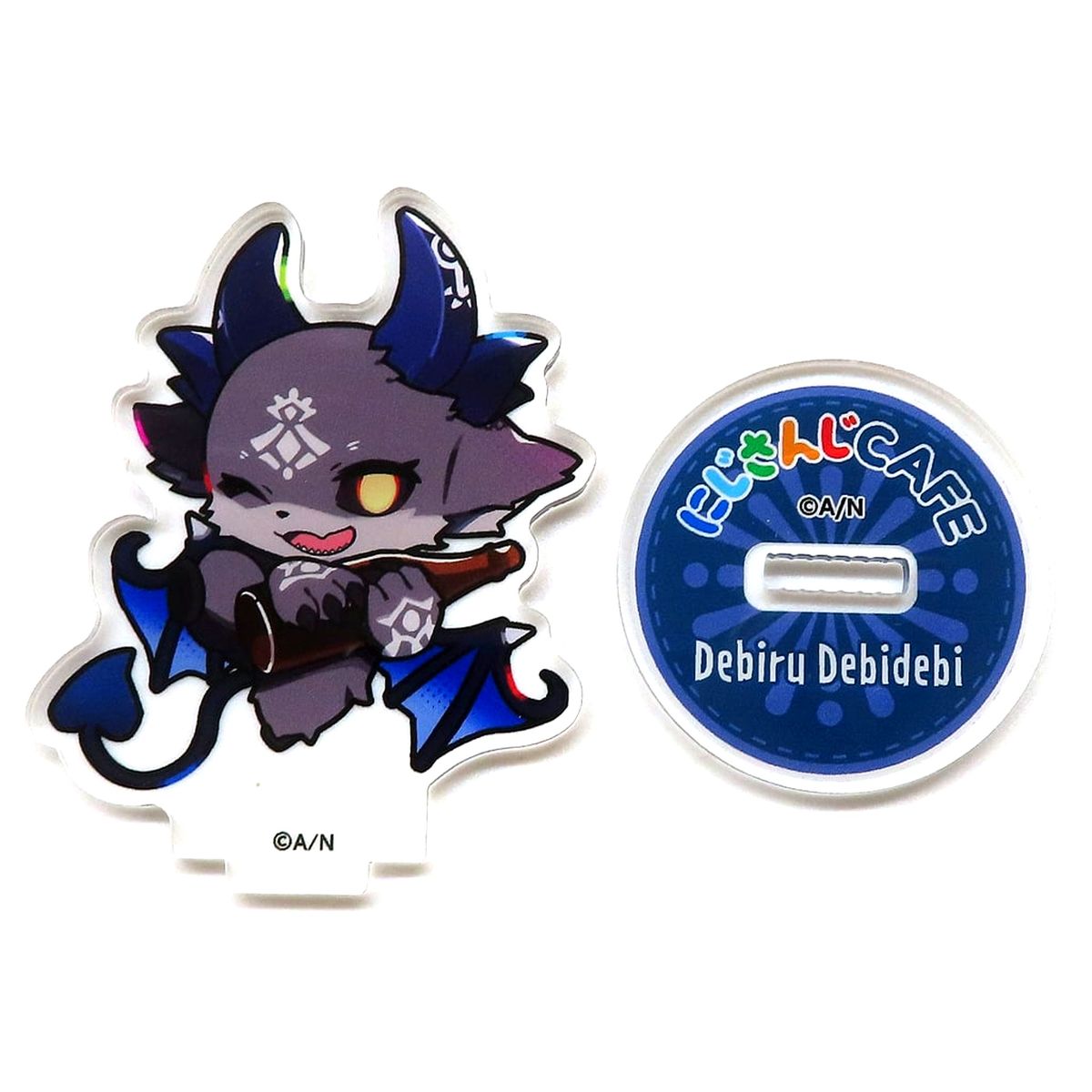 Debidebi Debiru Mini Character Trading Acrylic Stand Virtual YouTuber Nijisanji VTuber NIJISANJI CAFE in SWEETS PARADISE Vol. 9 [USED]