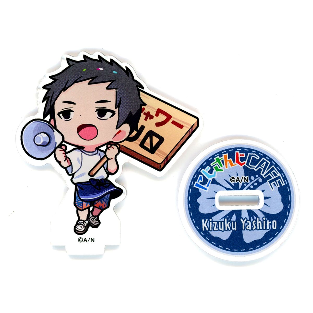 Yashiro Kizuku Virtual YouTuber Nijisanji Mini Character Trading Acrylic Stand Beach House Ver. NIJISANJI CAFE in SWEETS PARADISE Vol. 9 Enoshima Beach House [USED]
