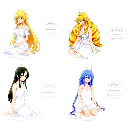 Set of 4 C Prize Mini Acrylic Stand TOHO animation Kuji Mushoku Tensei Jobless Reincarnation Season 2 [USED]