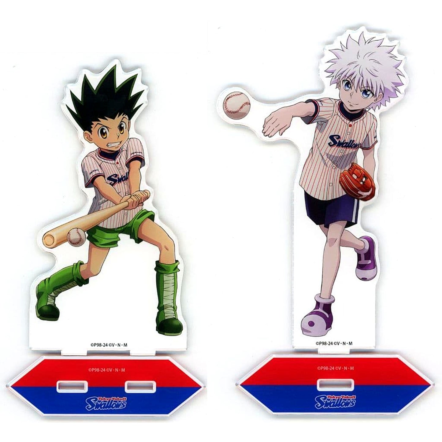 Gon & Killua Hunter x Hunter BIG Acrylic Stand Set Swallows Newly Illustrated HUNTER x HUNTER BASEBALL [USED]