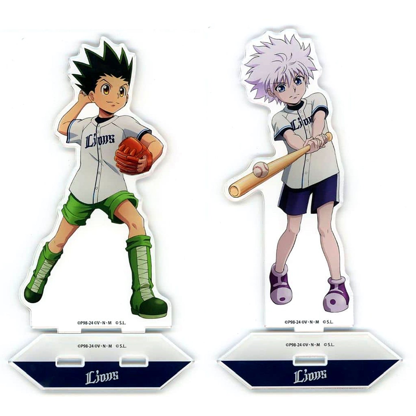 Gon & Killua Hunter x Hunter BIG Acrylic Stand Set Lions Newly Illustrated HUNTER x HUNTER BASEBALL [USED]