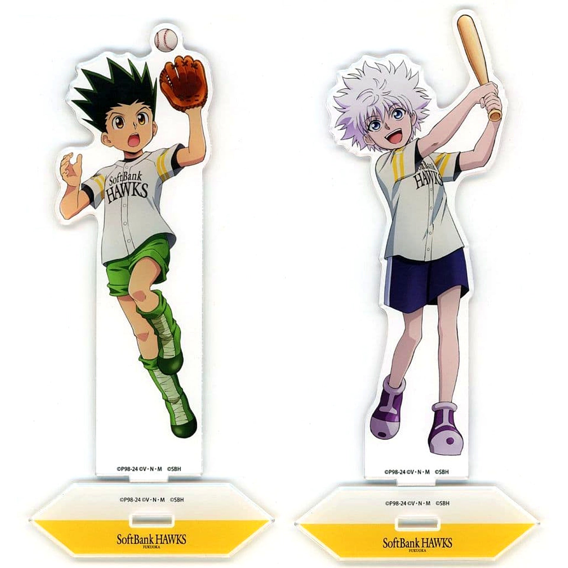 Gon & Killua Hunter x Hunter BIG Acrylic Stand Set Hawks Newly Illustrated HUNTER x HUNTER BASEBALL [USED]