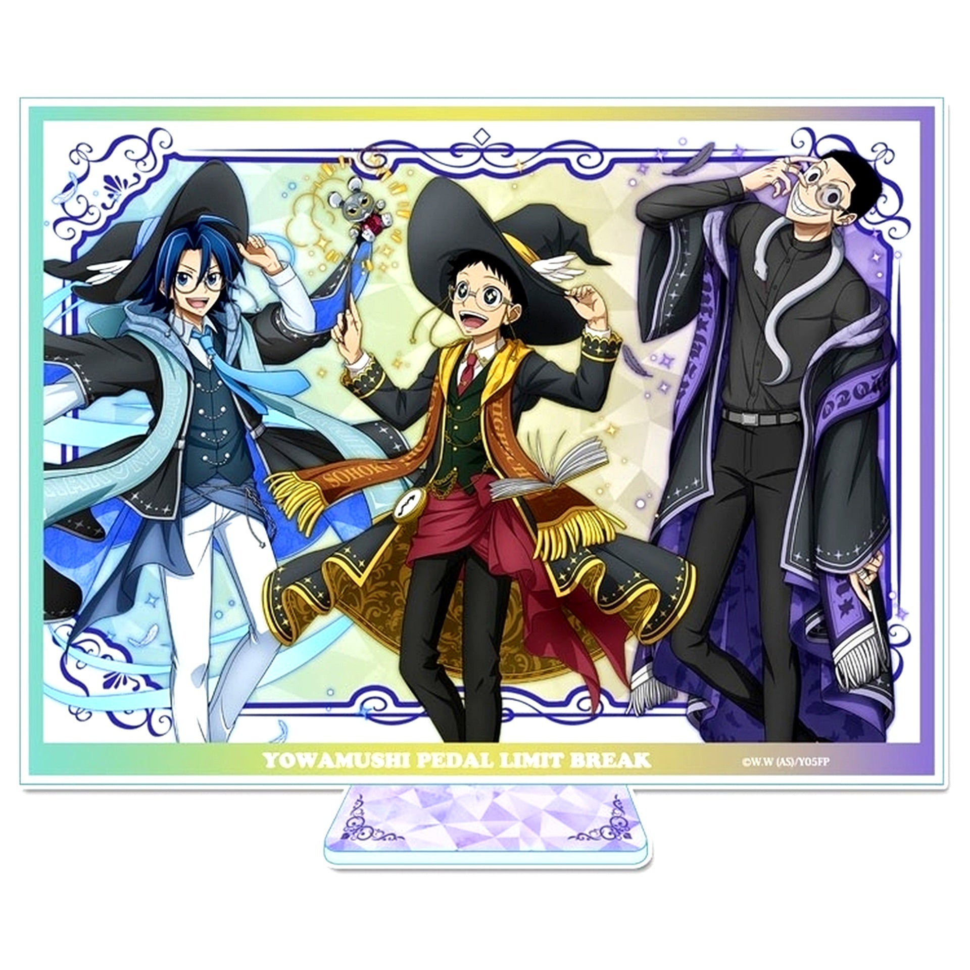 Sangaku Manami Sakamichi Onoda Akira Midosuji C. Magic Academy ver. Yowamushi Pedal LIMIT BREAK Illustration Acrylic Visual Board [USED]