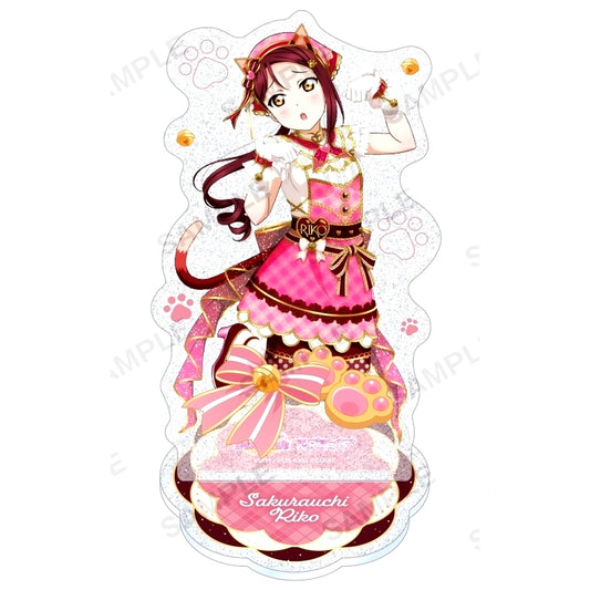 Riko Sakurauchi Aqours Cat Cafe Ver. Kirarin Acrylic Stand Love Live! School Idol Festival [USED]