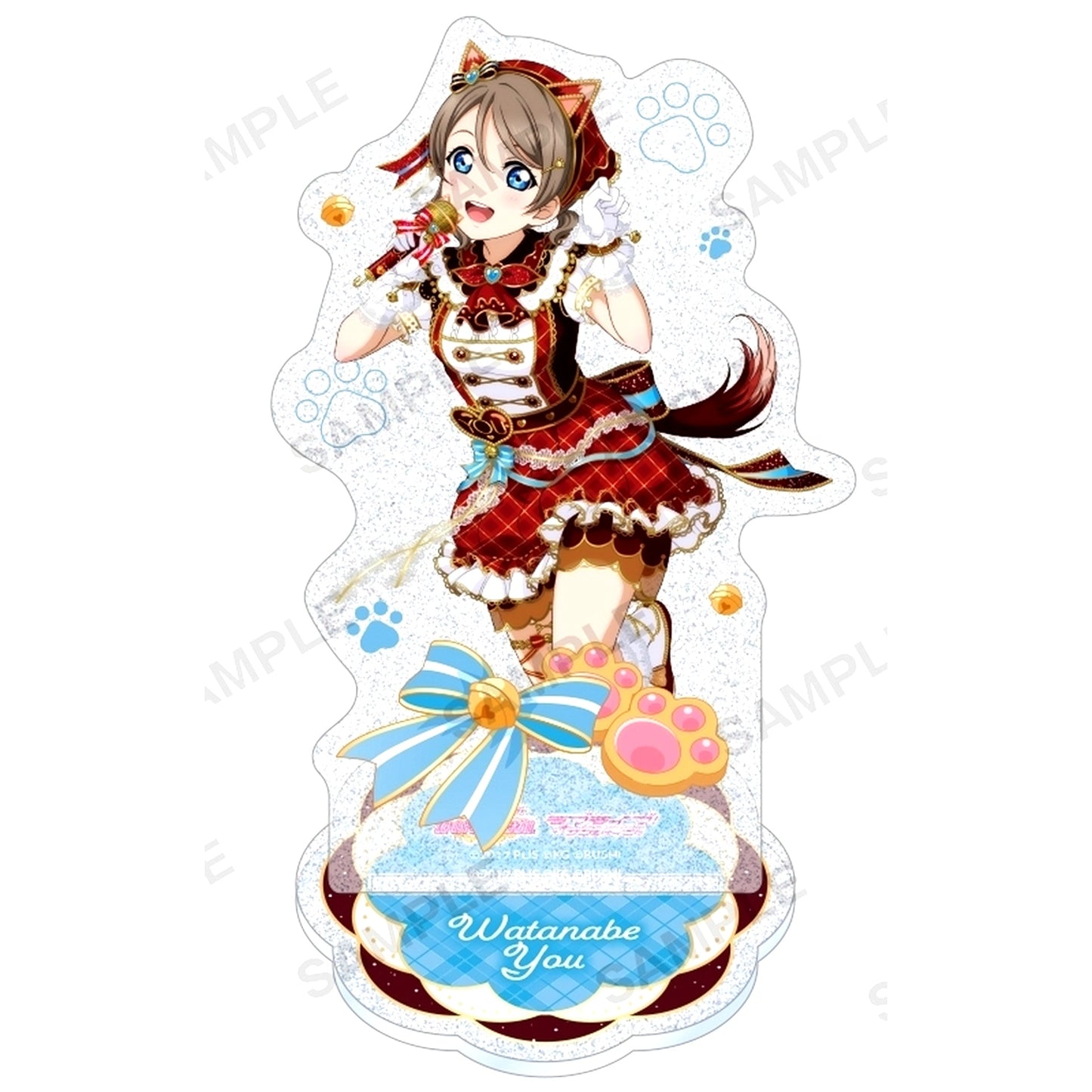 You Watanabe Aqours Love Live! School Idol Festival Kirarin Acrylic Stand Cat Cafe Ver. [USED]