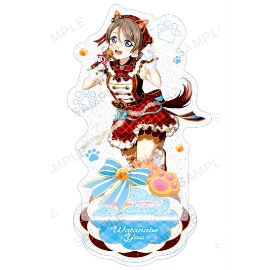 You Watanabe Aqours Love Live! School Idol Festival Kirarin Acrylic Stand Cat Cafe Ver. [USED]