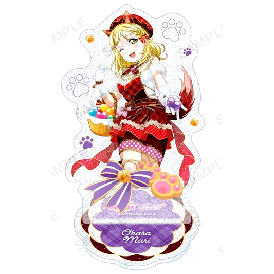 Mari Ohara Aqours Love Live! School Idol Festival Kirarin Acrylic Stand Cat Cafe Ver. [USED]