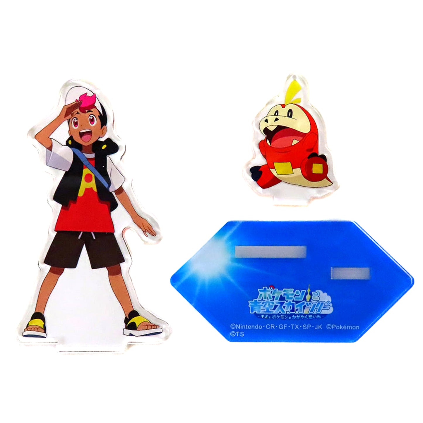 Roy and Fuecoco Pokemon Horizons: The Series Acrylic Stand Type B Pokemon and Blue Sky Skytree Your Shining Memories with Pokemon [USED]