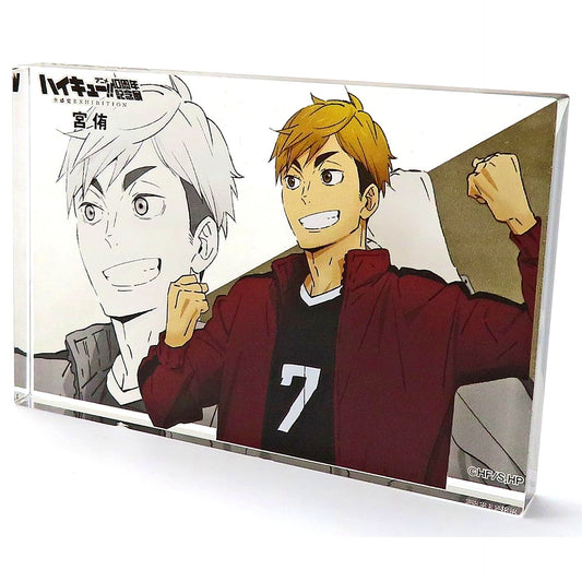 Atsumu Miya - 10th Anniversary Exhibition Illustration - Acrylic Block Haikyu!! Anime 10th Anniversary Exhibition Zenkankaku EXHIBITION [USED]
