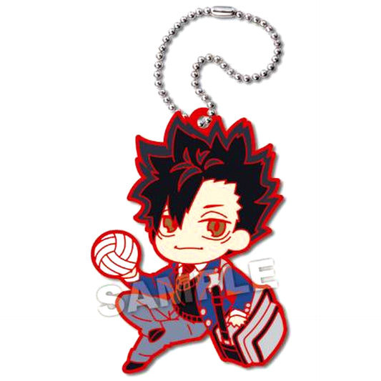 Tetsuro Kuroo Haikyu!! Defo Rubber Plus Nekoma High School Fukurodani Academy Keychain [USED]