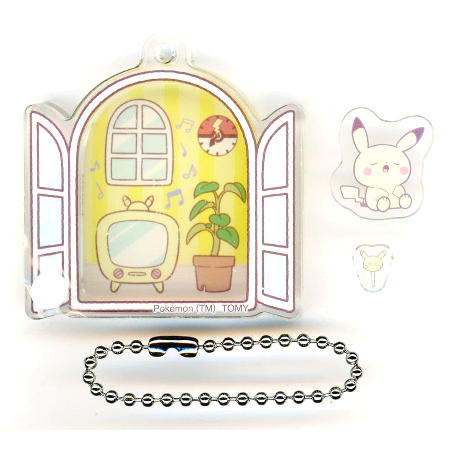 Pokemon Pikachu Poke Peace Ugoku Acrylic Charm Collection House Charm [USED]