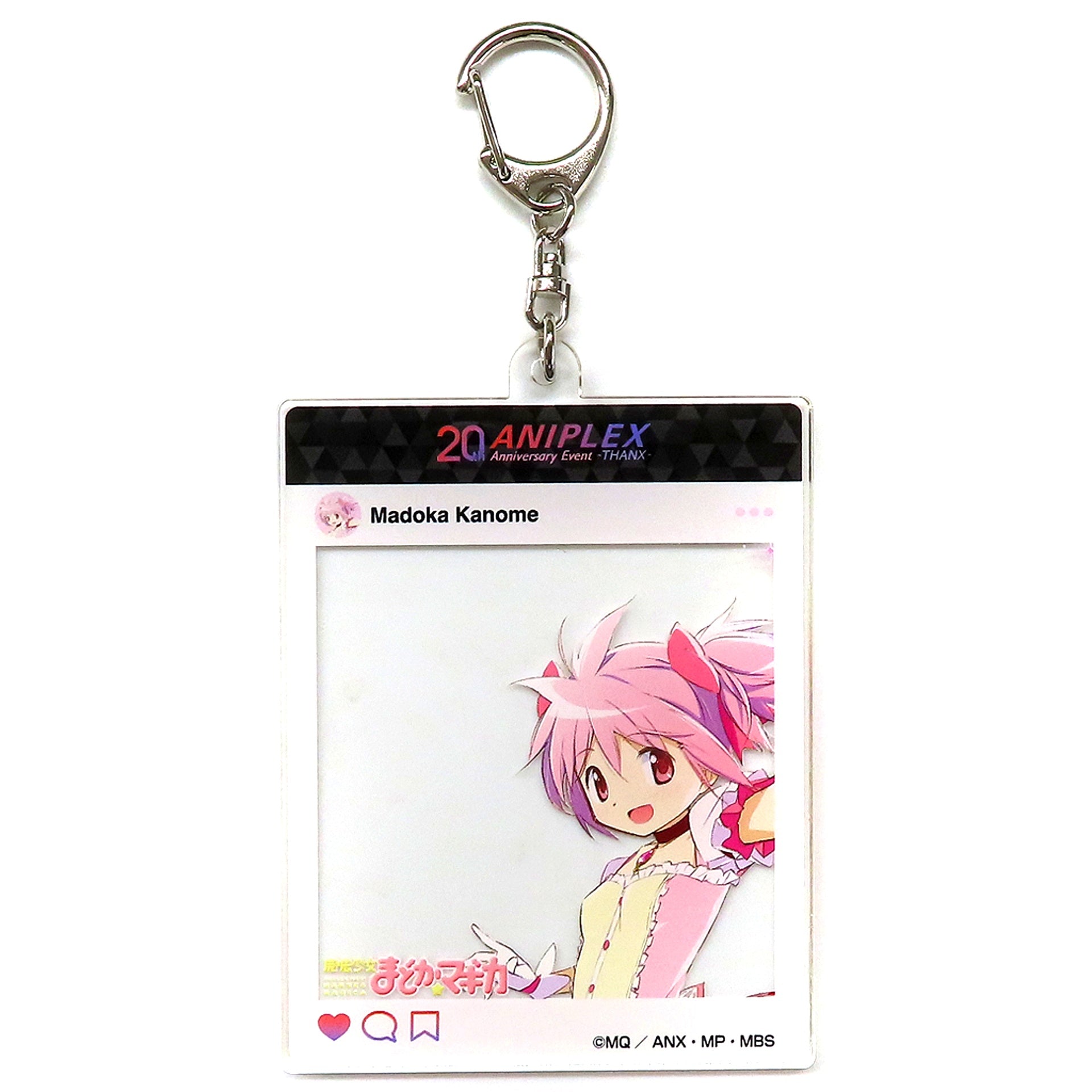 Madoka Kaname Puella Magi Madoka Magica SNS Style Acrylic Keychain ANIPLEX 20th Anniv Event THANX [USED]