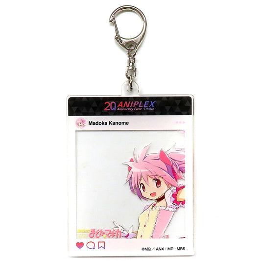 Madoka Kaname Puella Magi Madoka Magica SNS Style Acrylic Keychain ANIPLEX 20th Anniv Event THANX [USED]