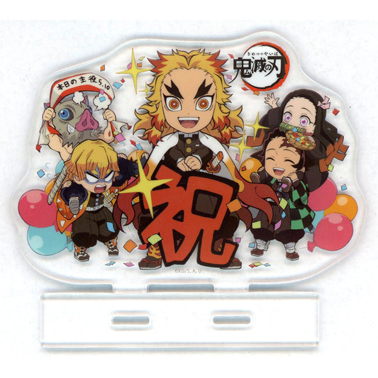 Key Visual Acrylic Stand Demon Slayer Cafe x ufotable cafe Kyojuro Rengoku Birthday Fes Overseas Distribution Ver. [USED]