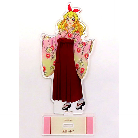 Ichigo Hoshimiya Hakama Ver. Aikatsu! 10th STORY STARWAY to the Future in Asakusa Hanayashiki BIG Acrylic Stand [USED]