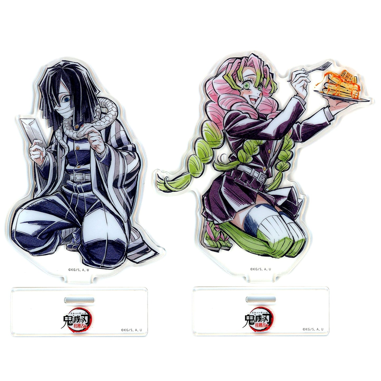Set of 2 Acrylic Stand WEBSHOP Kuji Demon Slayer Hashira Training Arc Episode 6 Strongest of the Demon Slayer Corps Hashira New Illustration Prize D [USED]