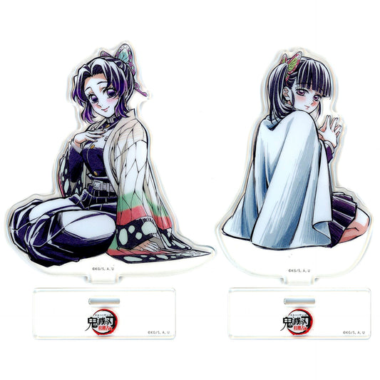 Set of 2 D Prize Acrylic Stand Web Shop Kuji Demon Slayer: Kimetsu no Yaiba Hashira Training Arc Final Episode Hashira Gathering Illustration [USED]