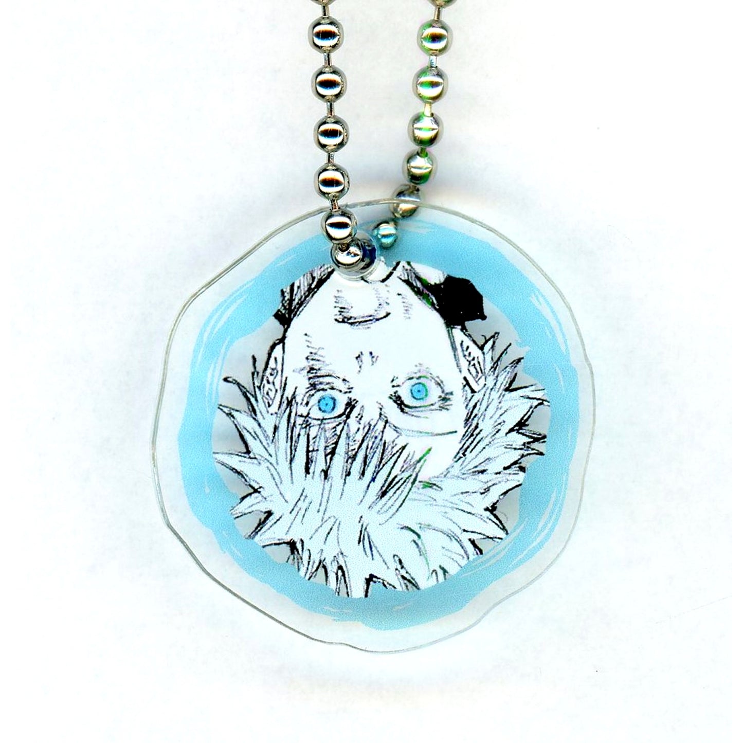 Satoru Gojo Upside Down Front Jujutsu Kaisen Is That So I Guess So Maybe Acrylic Charm [USED]