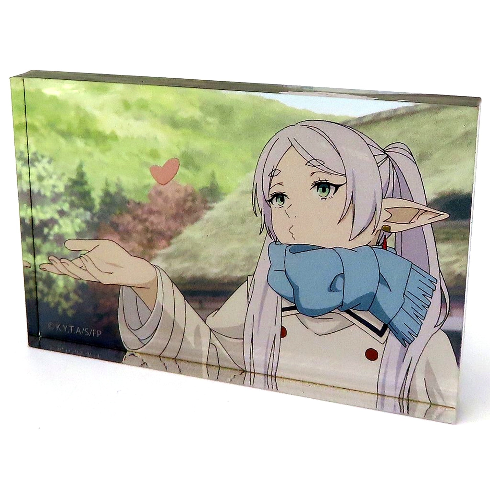 Frieren Blowing Kiss Frieren Beyond Journeys End Trading Acrylic Block [USED]
